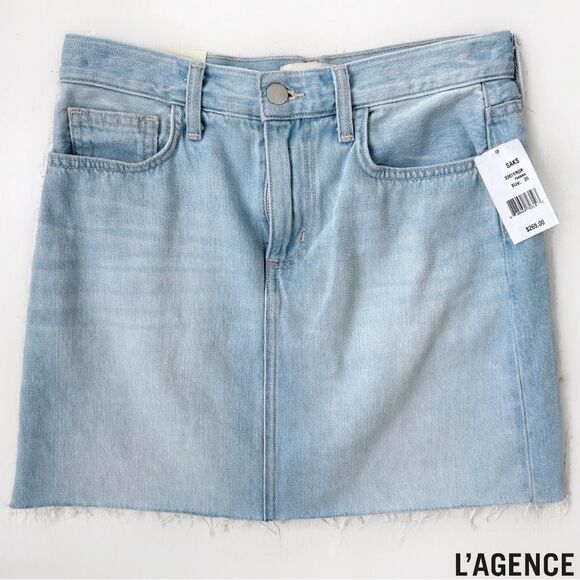 L’Agence **NWT** Jolene Mini Denim Skirt in Panama Wash - Picture 16 of 16